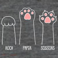 Funny Rock Paper Scissors Cat Paws T-Shirt