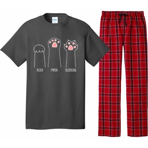 Funny Rock Paper Scissors Cat Paws Pajama Set