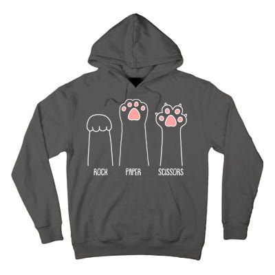 Funny Rock Paper Scissors Cat Paws Tall Hoodie
