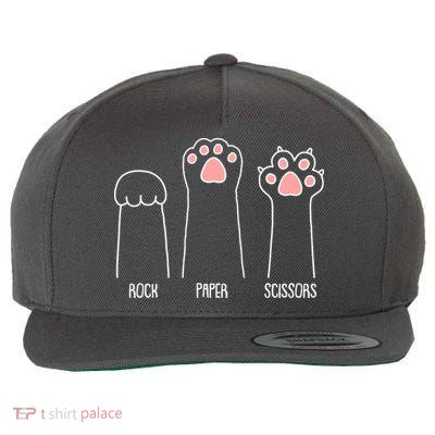 Funny Rock Paper Scissors Cat Paws Wool Snapback Cap
