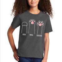 Funny Rock Paper Scissors Cat Paws Kids T-Shirt