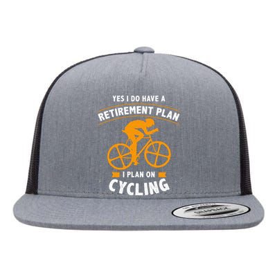 Funny Retirement Plan Cycling Bike Lover Gift Flat Bill Trucker Hat