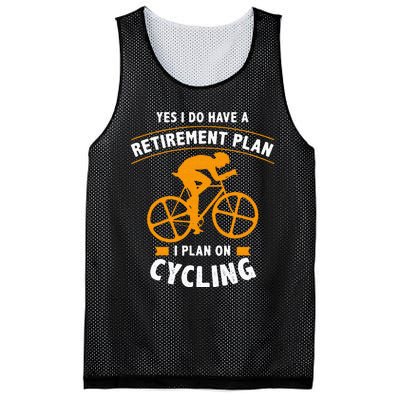 Funny Retirement Plan Cycling Bike Lover Gift Mesh Reversible Basketball Jersey Tank