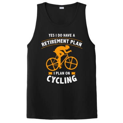 Funny Retirement Plan Cycling Bike Lover Gift PosiCharge Competitor Tank