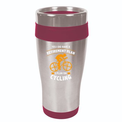 Funny Retirement Plan Cycling Bike Lover Gift 16oz Travel Tumbler