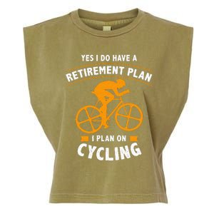 Funny Retirement Plan Cycling Bike Lover Gift Garment-Dyed Women's Muscle Tee