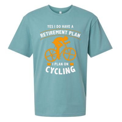 Funny Retirement Plan Cycling Bike Lover Gift Sueded Cloud Jersey T-Shirt