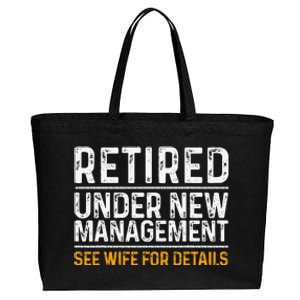 Funny Retirement Party Dad Humor Classic Fit Cotton Canvas Jumbo Tote