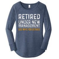 Funny Retirement Party Dad Humor Classic Fit Women's Perfect Tri Tunic Long Sleeve Shirt