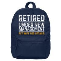 Funny Retirement Party Dad Humor Classic Fit 16 in Basic Backpack