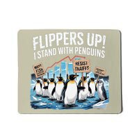 Funny Resist Penguins Protest Against Tariffs Mousepad