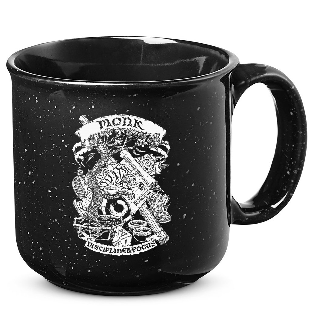 Fantasy Role Playing Game Monk 15oz Campfire Ceramic Mug