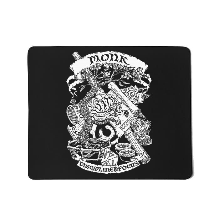 Fantasy Role Playing Game Monk Mousepad