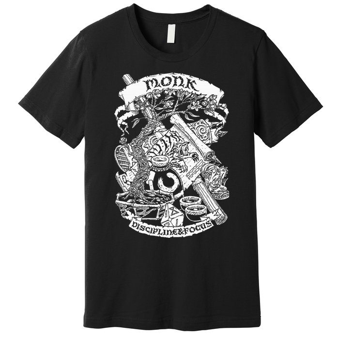 Fantasy Role Playing Game Monk Premium T-Shirt