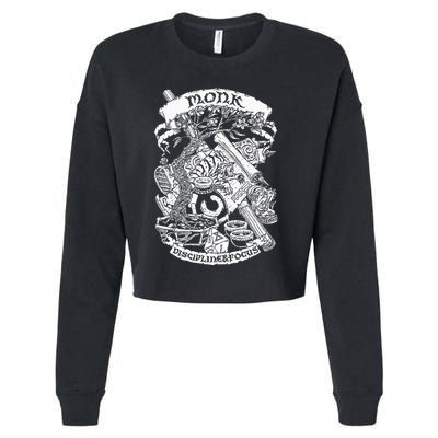 Fantasy Role Playing Game Monk Cropped Pullover Crew