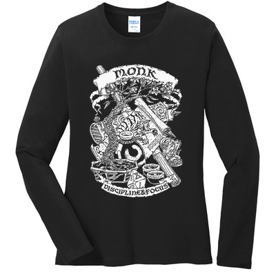 Fantasy Role Playing Game Monk Ladies Long Sleeve Shirt