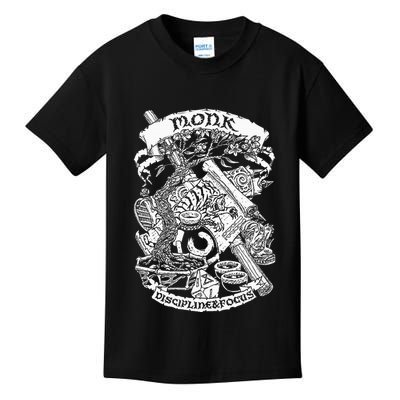 Fantasy Role Playing Game Monk Kids T-Shirt