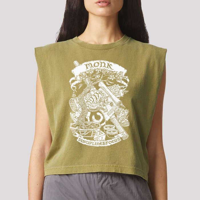 Fantasy Role Playing Game Monk Garment-Dyed Women's Muscle Tee