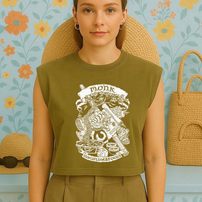 Fantasy Role Playing Game Monk Garment-Dyed Women's Muscle Tee