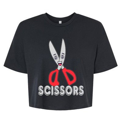 Funny Rock Paper Scissors Halloween Group Costume Bella+Canvas Jersey Crop Tee