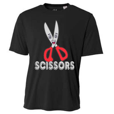 Funny Rock Paper Scissors Halloween Group Costume Cooling Performance Crew T-Shirt