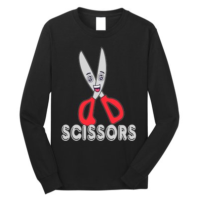 Funny Rock Paper Scissors Halloween Group Costume Long Sleeve Shirt