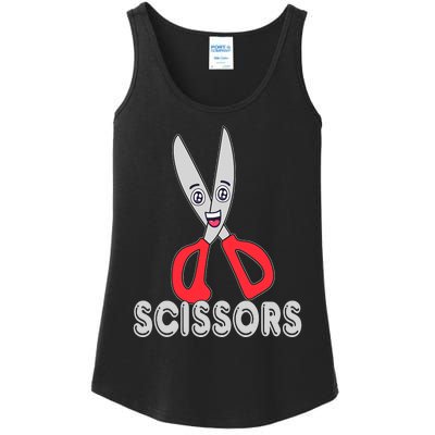 Funny Rock Paper Scissors Halloween Group Costume Ladies Essential Tank