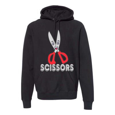 Funny Rock Paper Scissors Halloween Group Costume Premium Hoodie