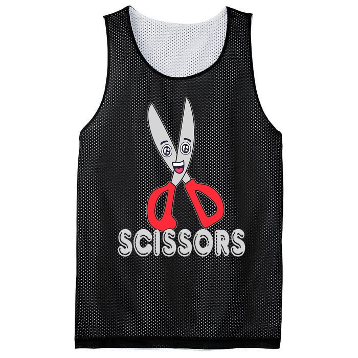 Funny Rock Paper Scissors Halloween Group Costume Mesh Reversible Basketball Jersey Tank