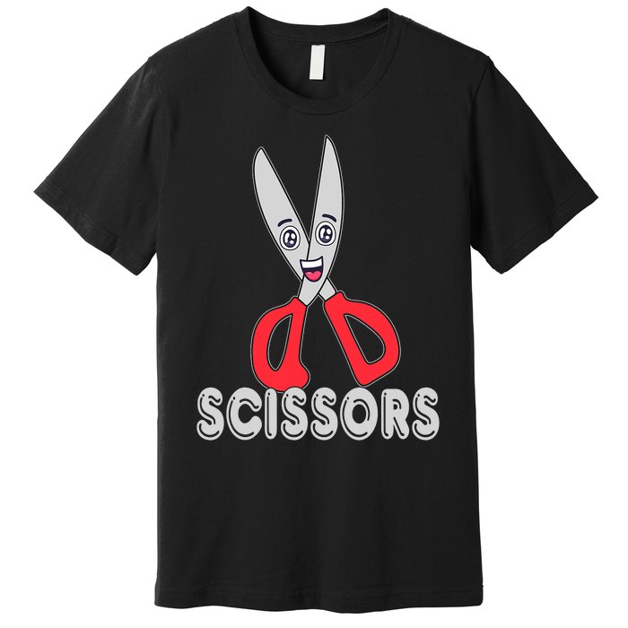 Funny Rock Paper Scissors Halloween Group Costume Premium T-Shirt