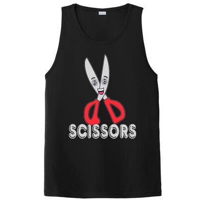 Funny Rock Paper Scissors Halloween Group Costume PosiCharge Competitor Tank