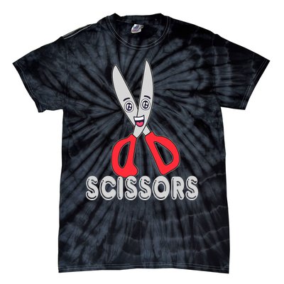 Funny Rock Paper Scissors Halloween Group Costume Tie-Dye T-Shirt