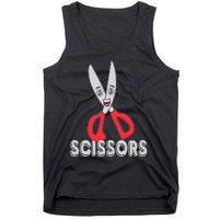 Funny Rock Paper Scissors Halloween Group Costume Tank Top