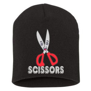 Funny Rock Paper Scissors Halloween Group Costume Short Acrylic Beanie