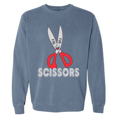 Funny Rock Paper Scissors Halloween Group Costume Garment-Dyed Sweatshirt