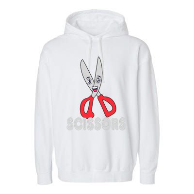 Funny Rock Paper Scissors Halloween Group Costume Garment-Dyed Fleece Hoodie