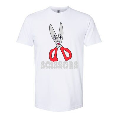 Funny Rock Paper Scissors Halloween Group Costume Softstyle CVC T-Shirt