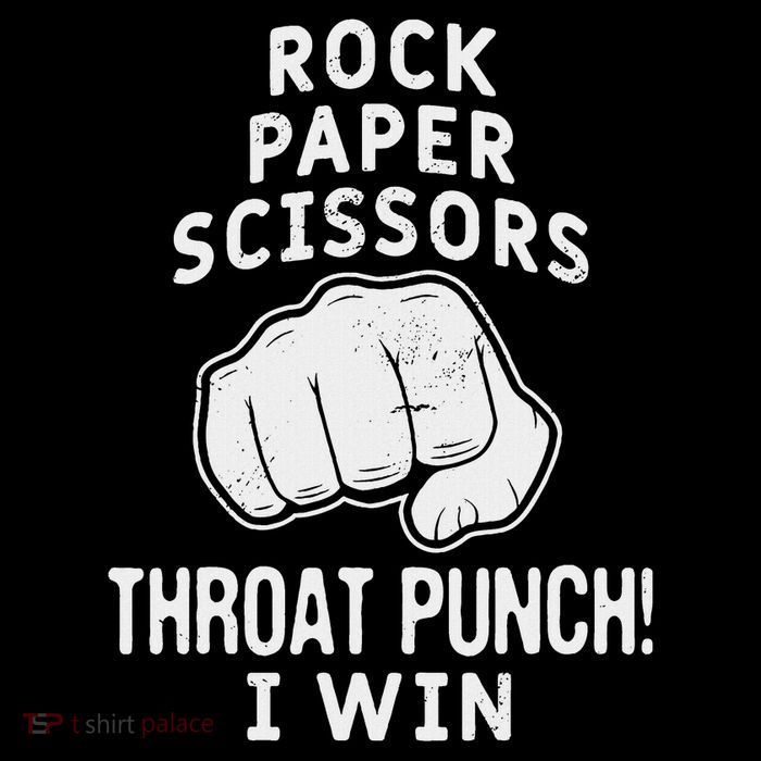 Funny Rock Paper Scissors Throat Punch I Win Flatbill Hat