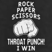 Funny Rock Paper Scissors Throat Punch I Win 25L Jumbo Tote