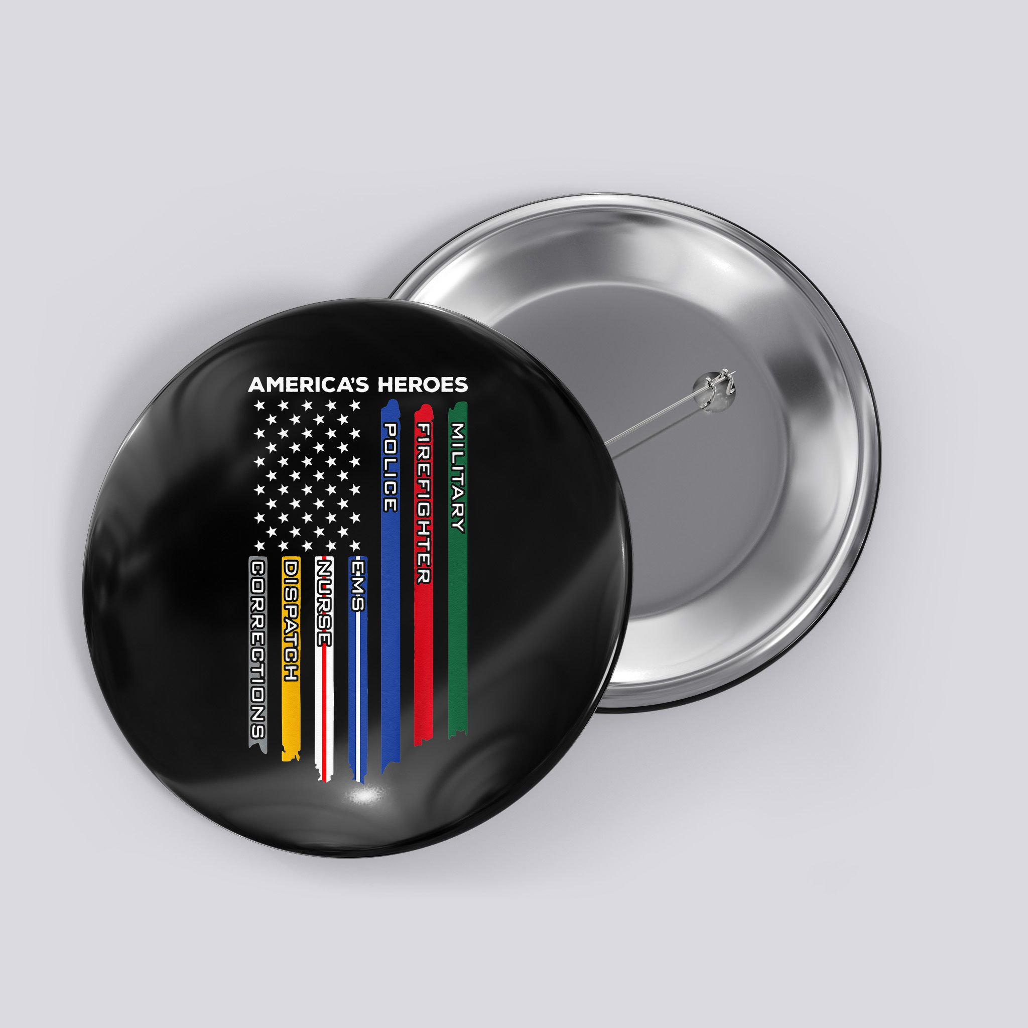 First Responders Police Military Firefighter Nurse BACK Button