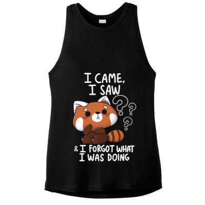 Forgetful Red Panda Ladies PosiCharge Tri-Blend Wicking Tank