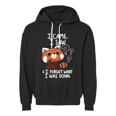 Forgetful Red Panda Garment-Dyed Fleece Hoodie
