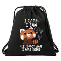 Forgetful Red Panda Drawstring Bag
