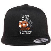 Forgetful Red Panda Flat Bill Trucker Hat