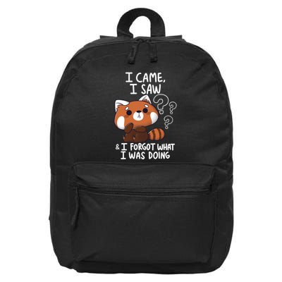 Forgetful Red Panda 16 in Basic Backpack