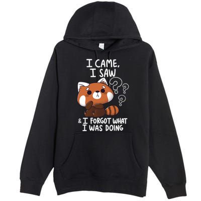 Forgetful Red Panda Premium Pullover Hoodie