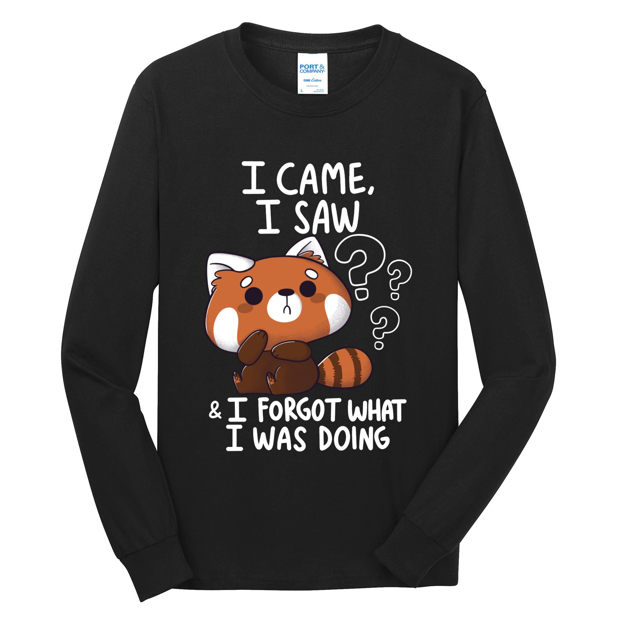 Forgetful Red Panda Tall Long Sleeve T-Shirt