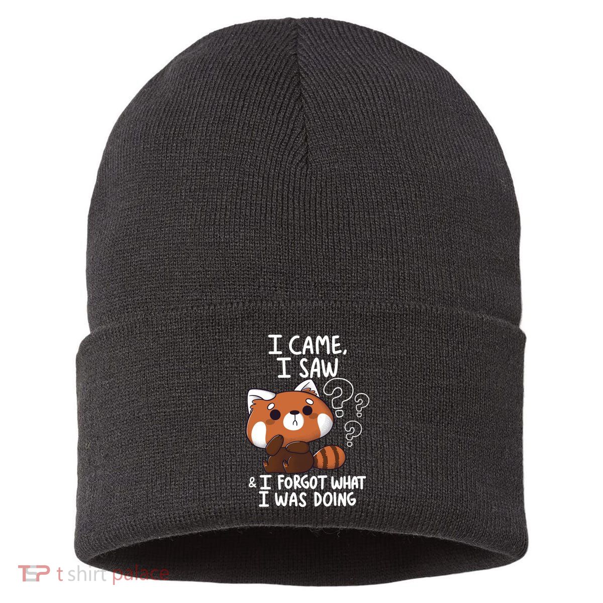 Forgetful Red Panda Sustainable Knit Beanie