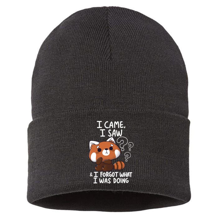 Forgetful Red Panda Sustainable Knit Beanie