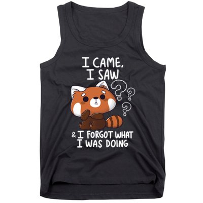 Forgetful Red Panda Tank Top